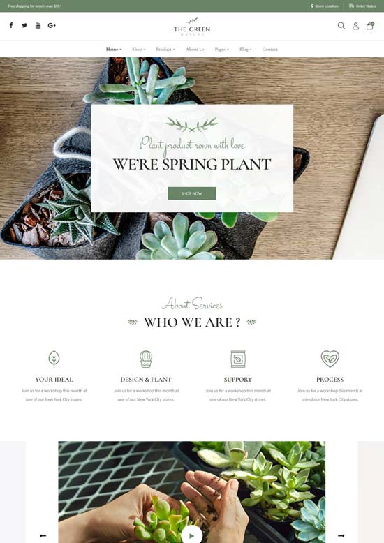 thegreen gardening wordpress theme