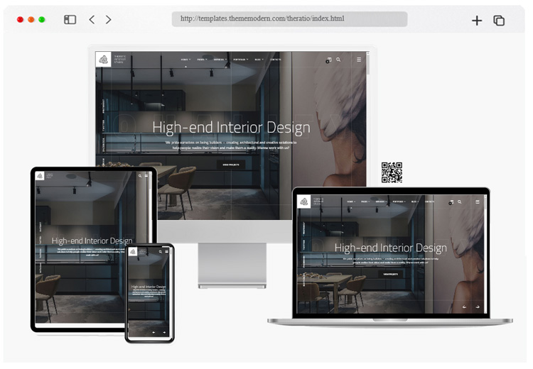 Theratio Interior Design Architecture HTML Template 