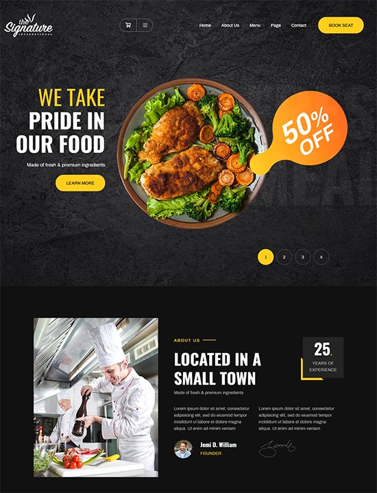 Best Restaurant Cafe Website Templates Freshdesignweb