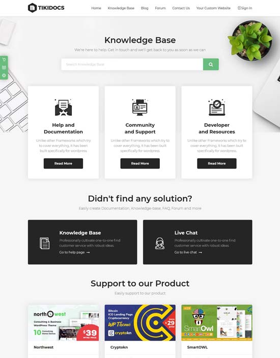 tikidocs support forum wordpress theme