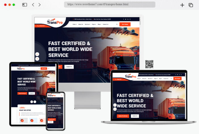 transpro transport html template