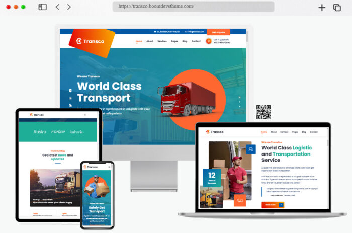 transco transport logistics wordpress theme