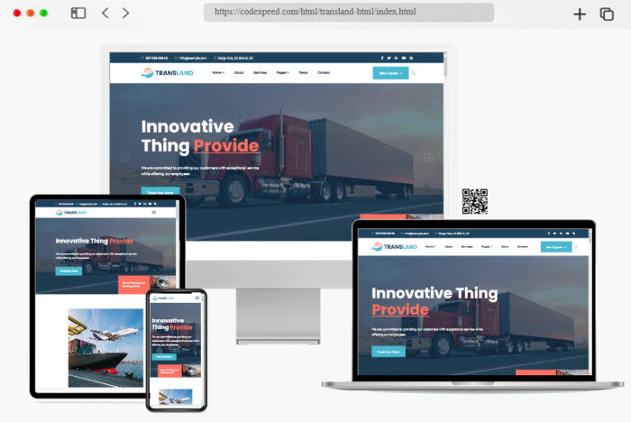transland transportation logistics html template