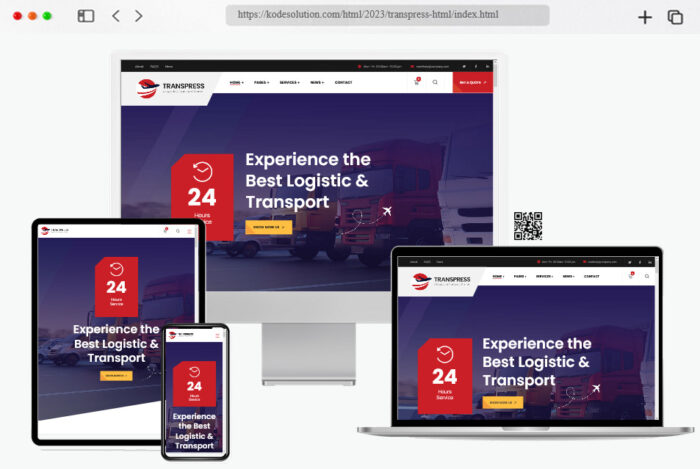 transpress transport logistics html template