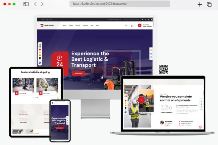 tranxpress transport logistics theme