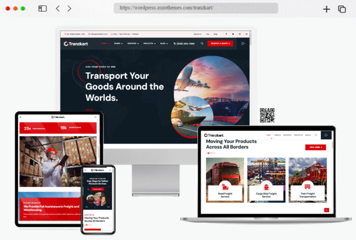 tranzkart transportation wordpress theme