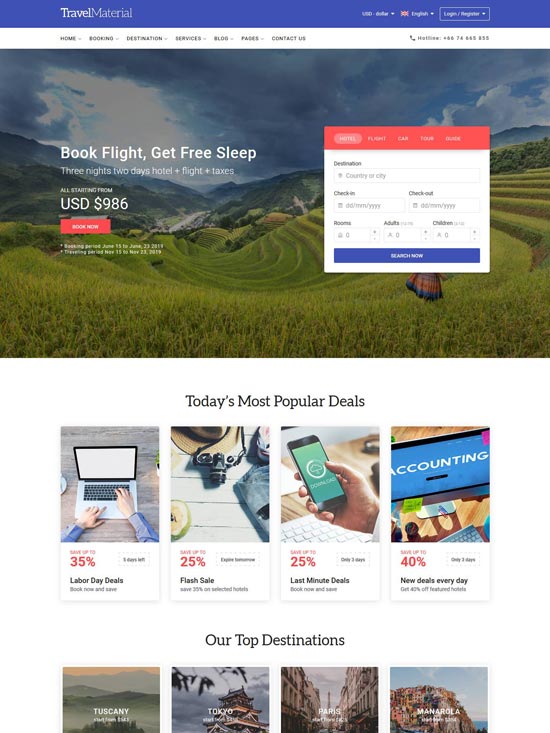 85 Best Travel Website Templates Free Premium Freshdesignweb