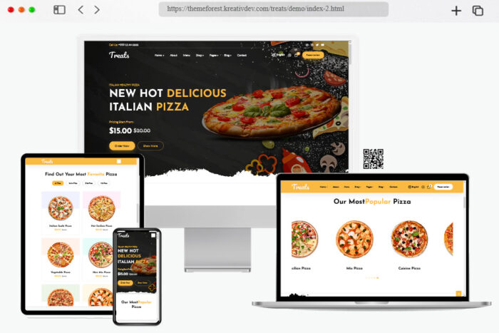 treats fast food restaurant html template