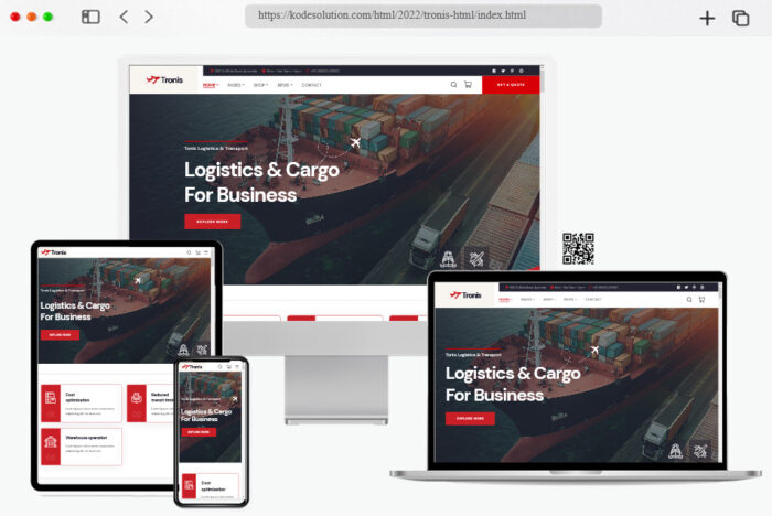 tronis transport logistics html template