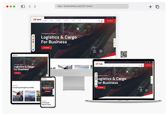 tronis transport logistics wordpress theme