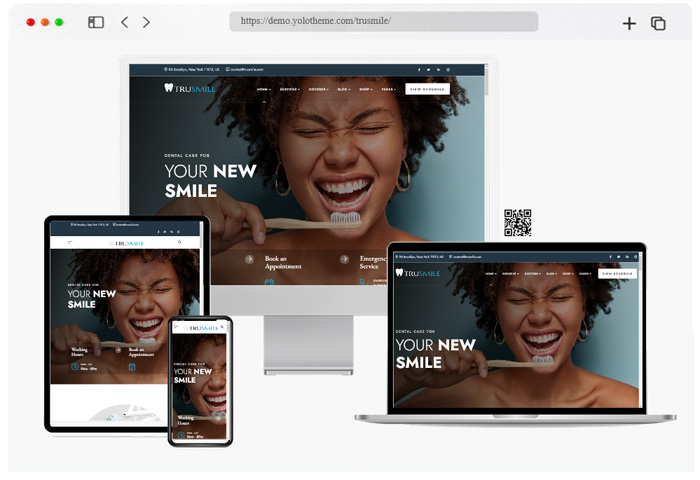 trusmile dentist wordpress theme