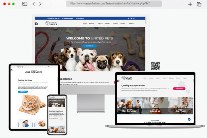 united pets responsive html template