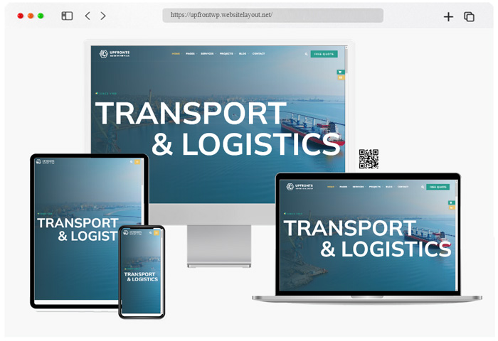 upfronts transport logistics wordpress theme