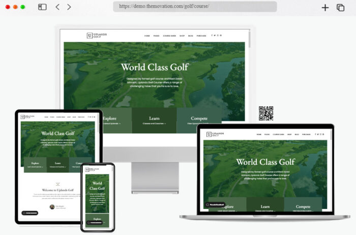 uplands golf course wordpress theme