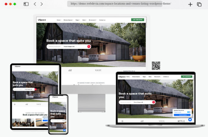 uspace venues listing wordpress theme