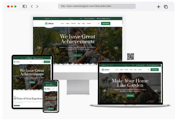 uthan landscaping gardening html template