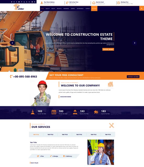 vw construction free wordpress theme