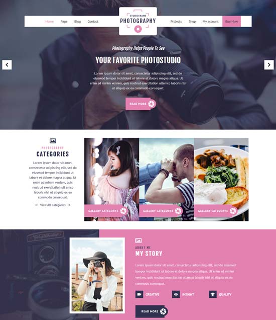 vw photography free wordpress themes