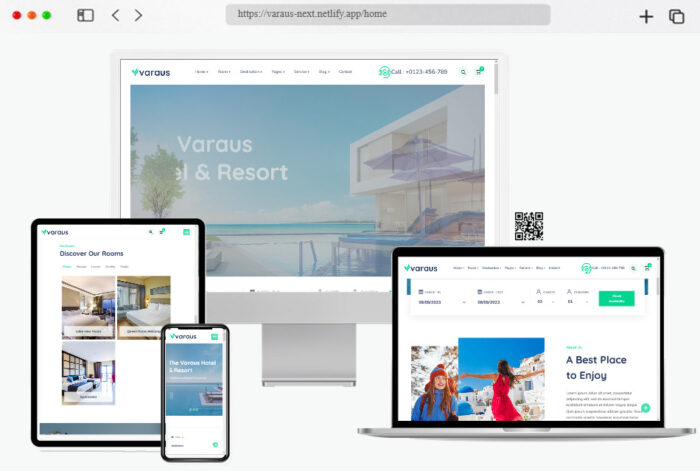 varaus elegant hotel website design