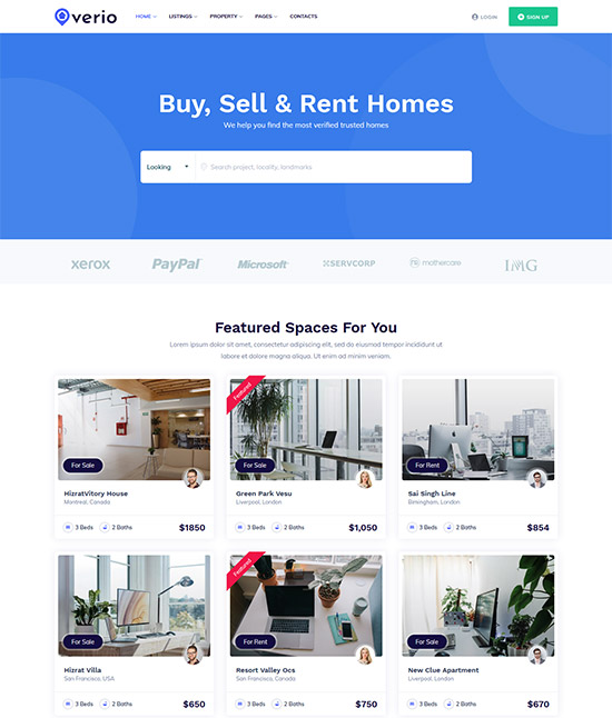 Verio Real Estate HTML Template