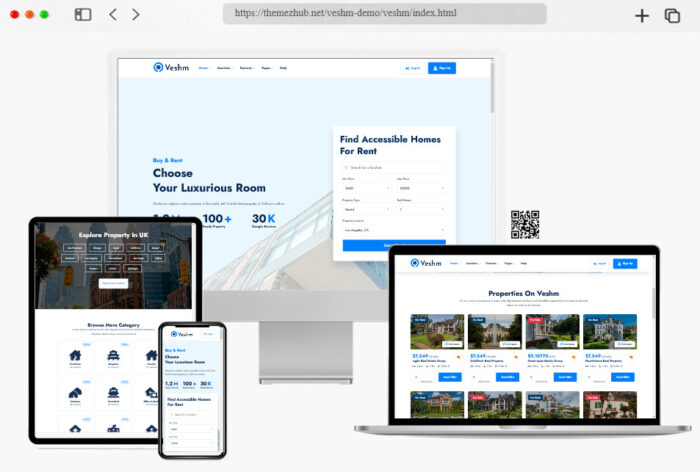 veshm real estate html template