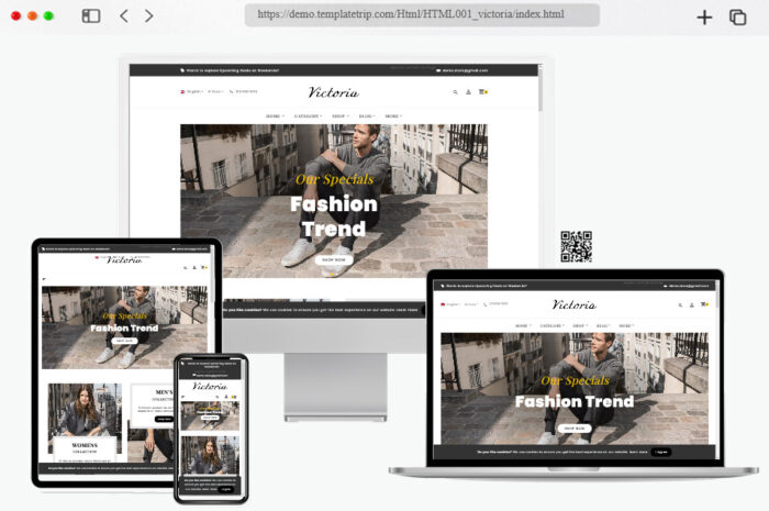 victoria fashion store free html template website