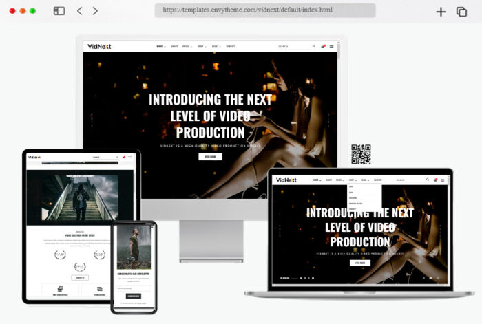 vidnext movie video production html template