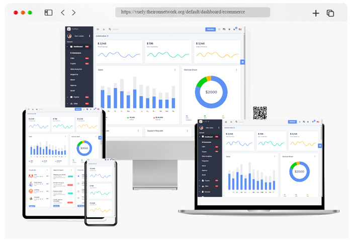 vuely vuejs design admin template