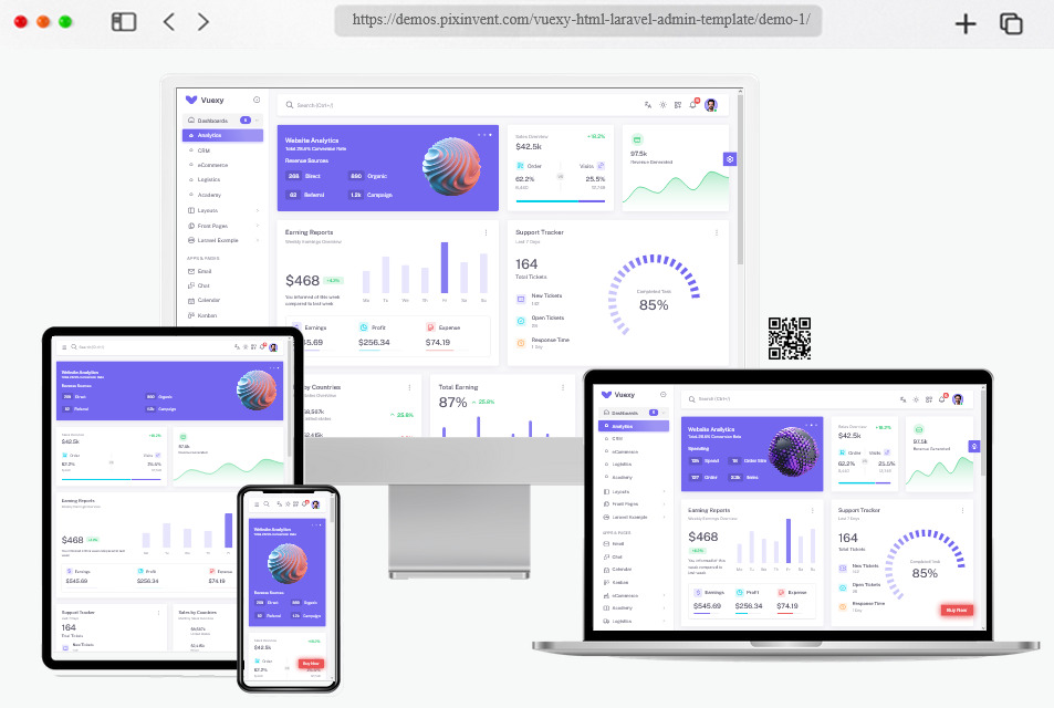 vuexy laravel admin dashboard template