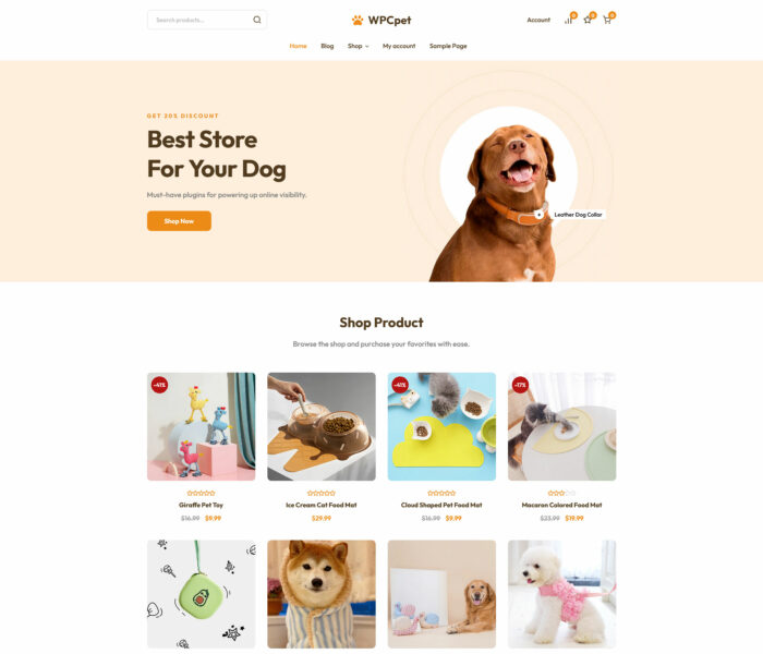 wpcpet loving pet animal woocommerce theme