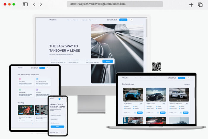 waydex car rental html template