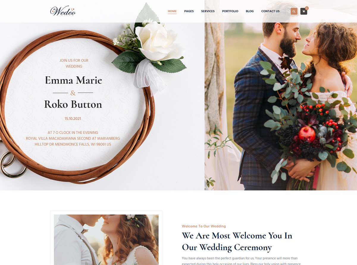 30 Best Wedding Website Templates 2022 freshDesignweb