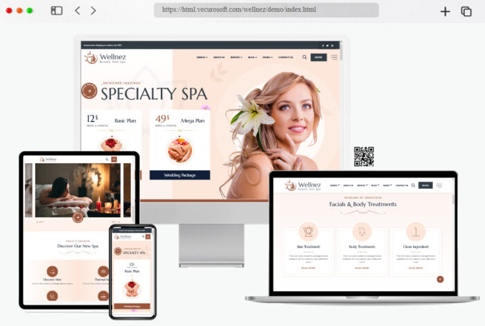 wellnez spa beauty html template