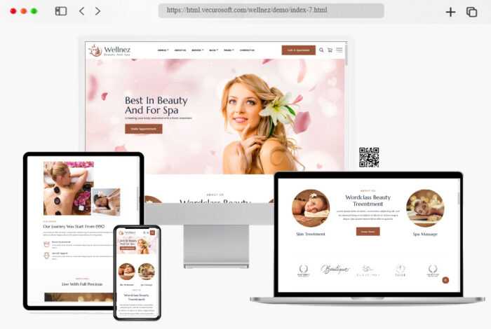 wellnez spa beauty salon html template