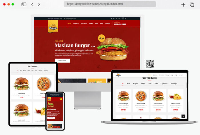 wengdo fast food html template