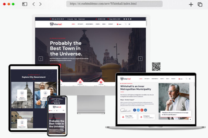 white hall government html template