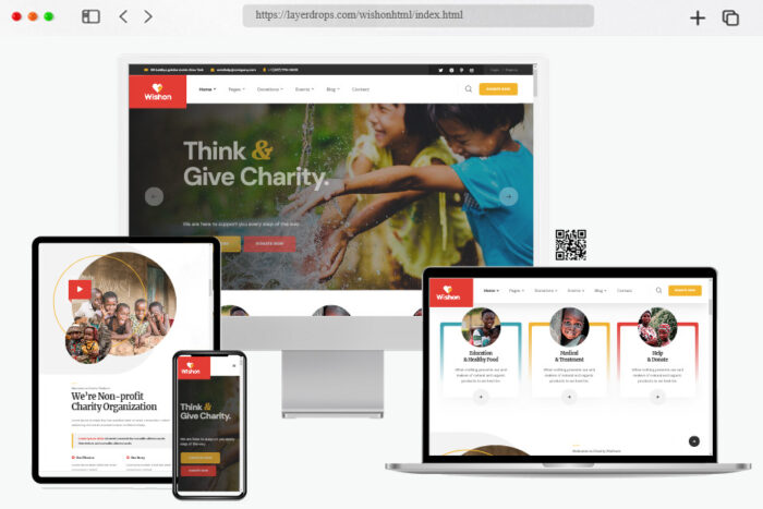 wishon non profit charity html template