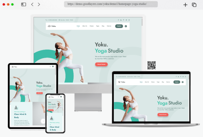 yoku meditation wordpress theme for yoga