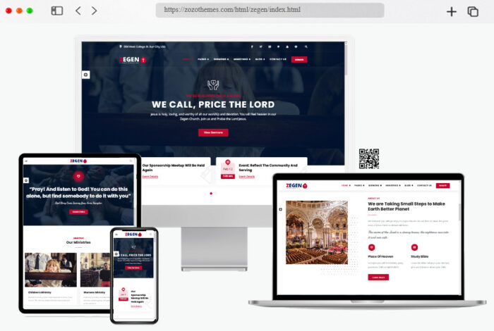 zegen professional church template