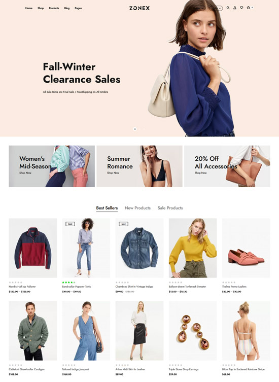 Best Fashion Store WooCommerce WordPress Themes 2021 - freshDesignweb