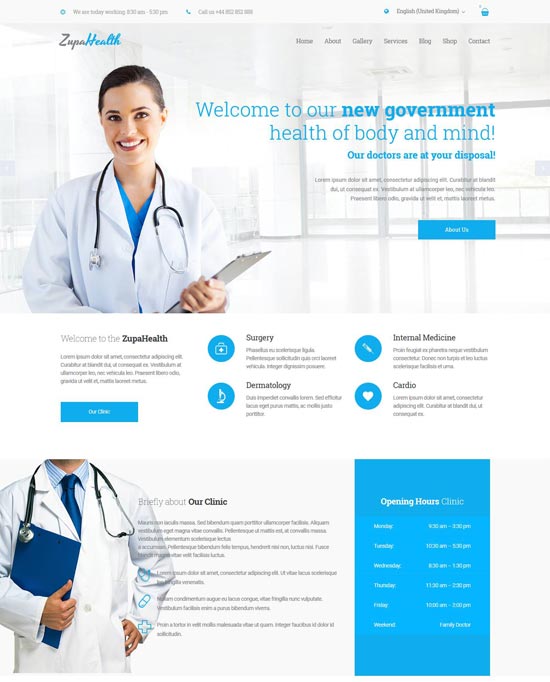 zupahealth health joomla template