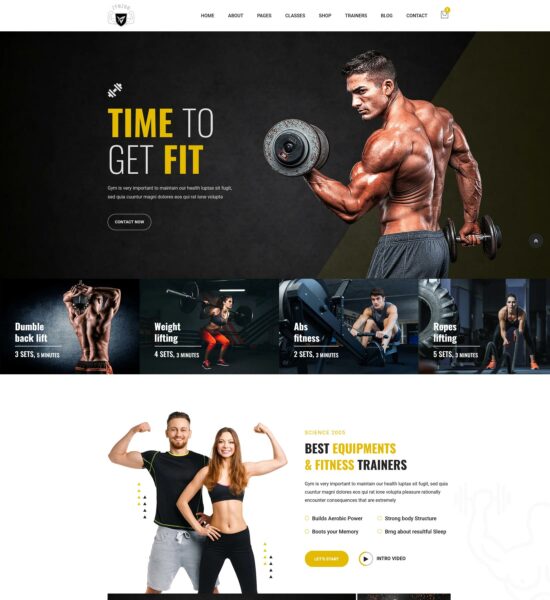 zymzoo gym fitness centre bootstrap template