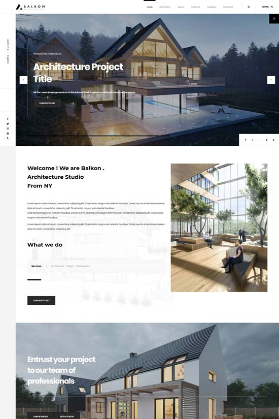 balkon responsive architecture wordpress