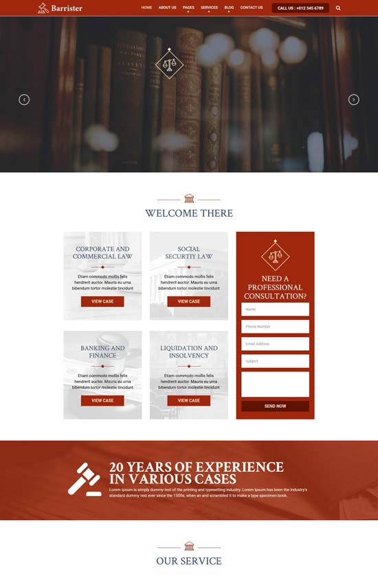 barrister lawyer attorney html template