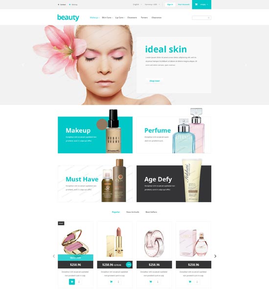 Beauty store free prestashop themes