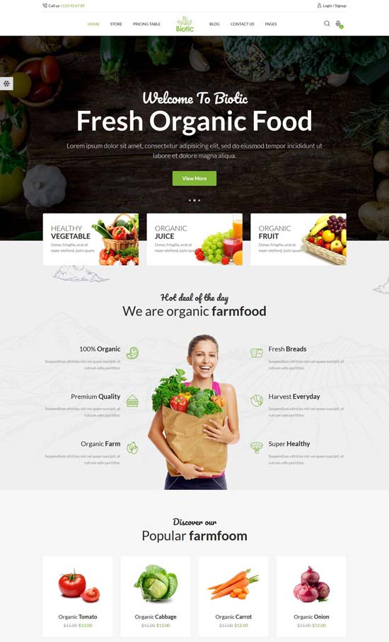 biotic organic food html template