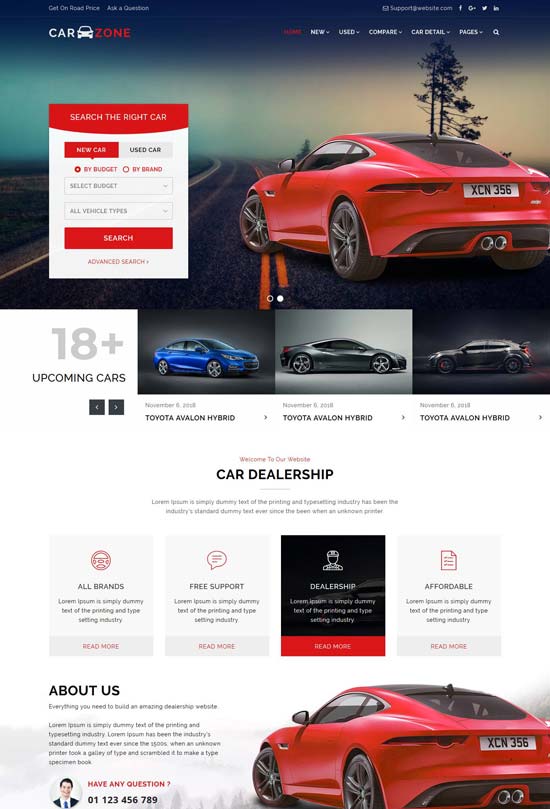 carzone car dealer html template