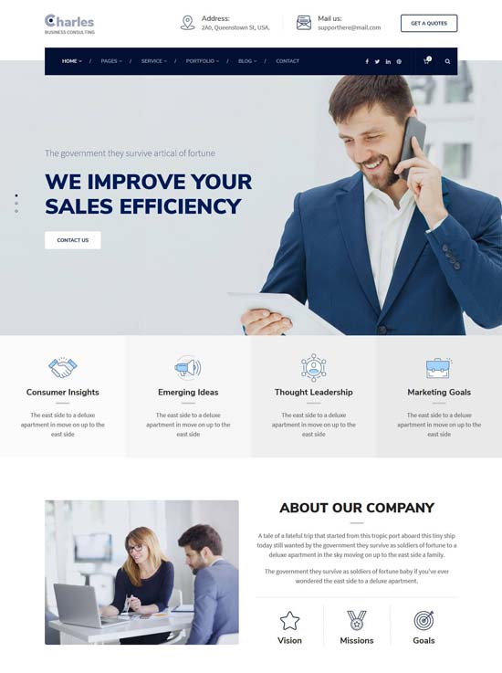 charles consulting html template