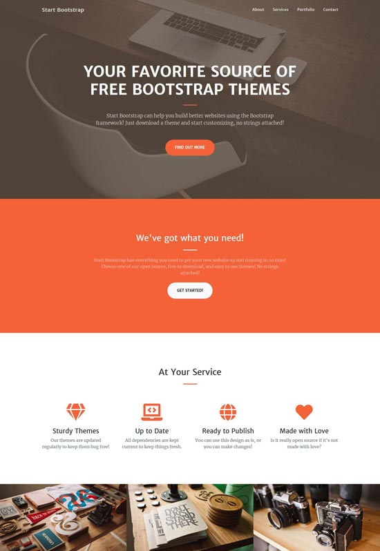 bootstrap about us page