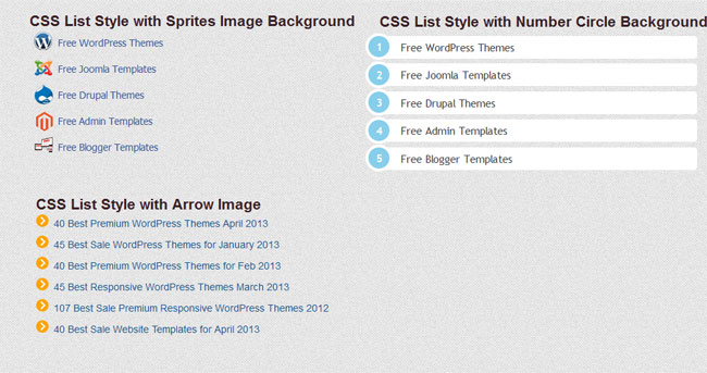 5 Useful Css List Style Tutorial And Example Freshdesignweb